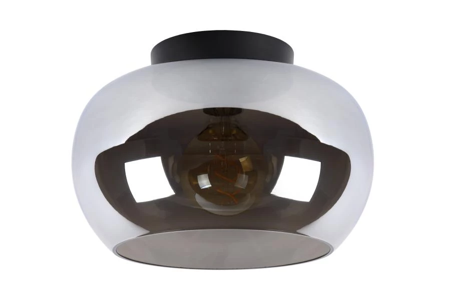 Lucide JUDI - Flush ceiling light - Ø 30,5 cm - 1xE27 - Smoke Grey - turned off